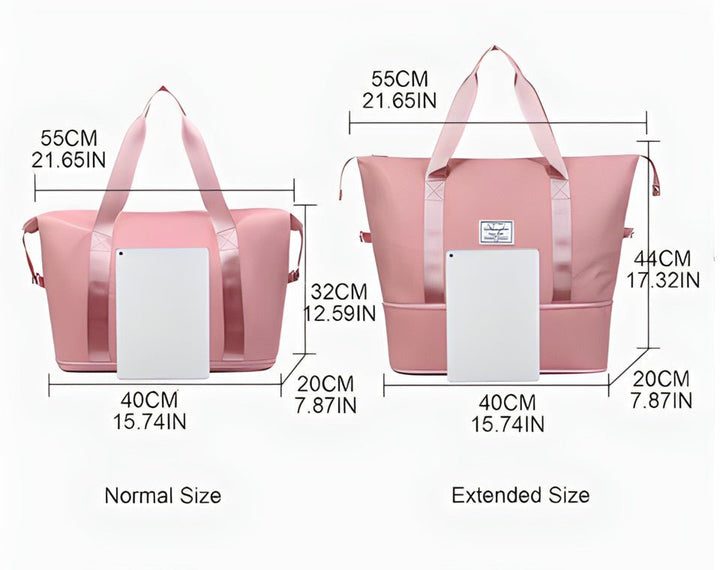 Bolsa de viaje grande y espaciosa para mujer. Perfecta para escapadas, gimnasio o como equipaje.