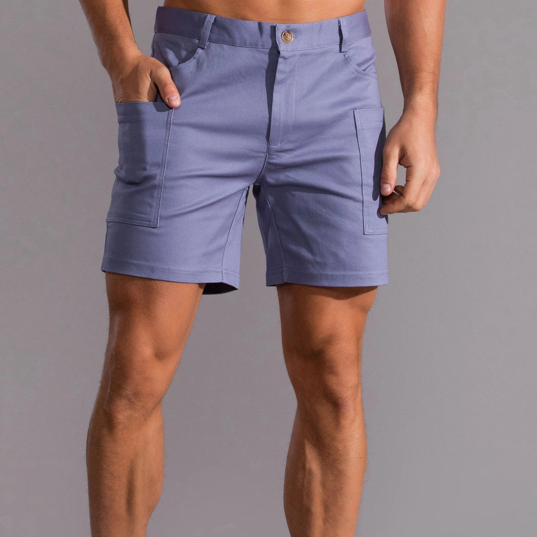 Shorts cargo para hombres, estilo versátil y cómodo, ideal para verano y moda casual masculina.