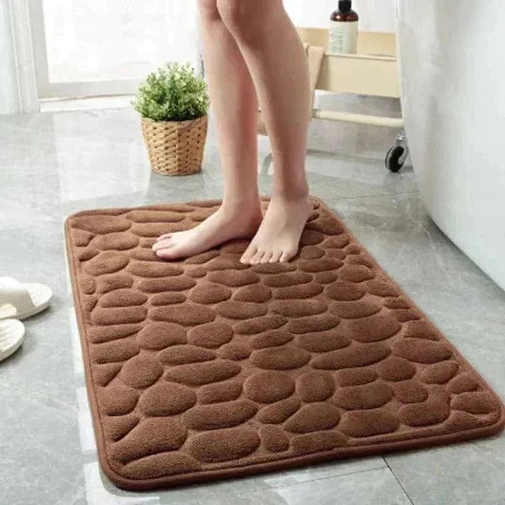 Elegante alfombrilla de ducha lavable, diseño moderno para decoración de baño y fácil limpieza.