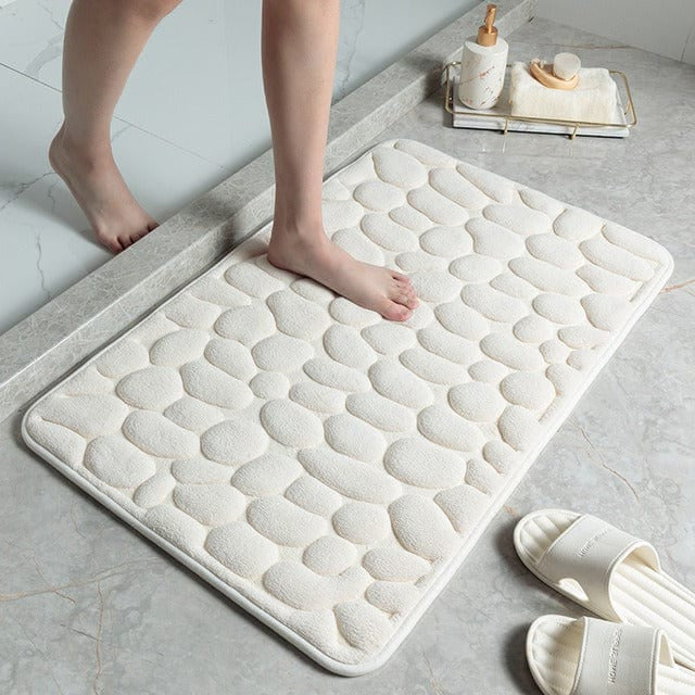 Alfombrilla de ducha antideslizante premium para baño, seguridad y confort al salir de la bañera.