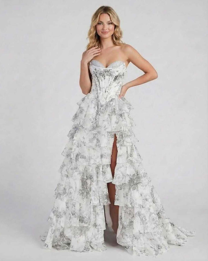 Vestido maxi floral Lunaria, elegancia flotante para mujer. Ideal para eventos formales y fiestas.