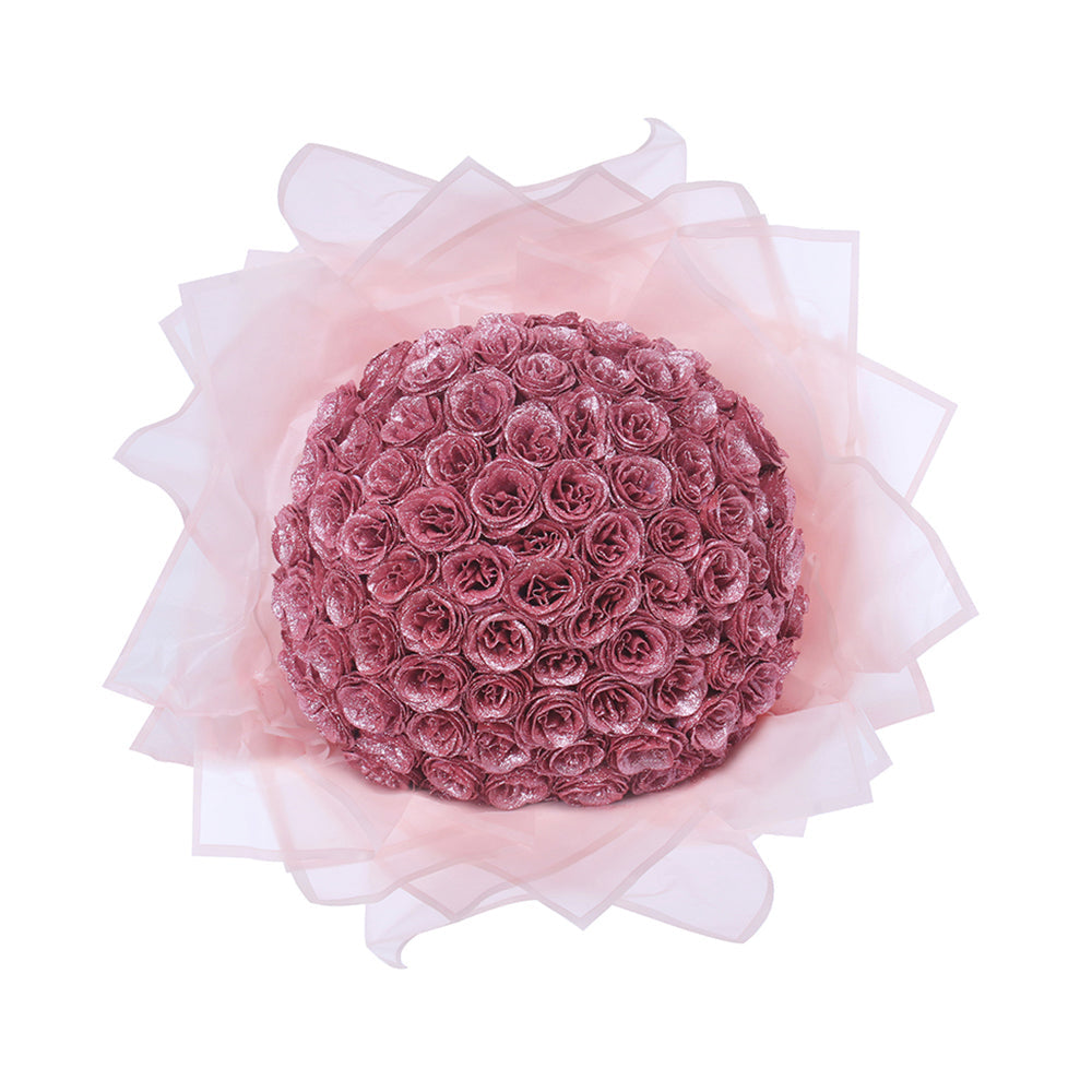 Ramo de rosas eternas brillantes, regalo de lujo. Flores duraderas y decoración exquisita para el hogar. [[lstfy-media:13]]