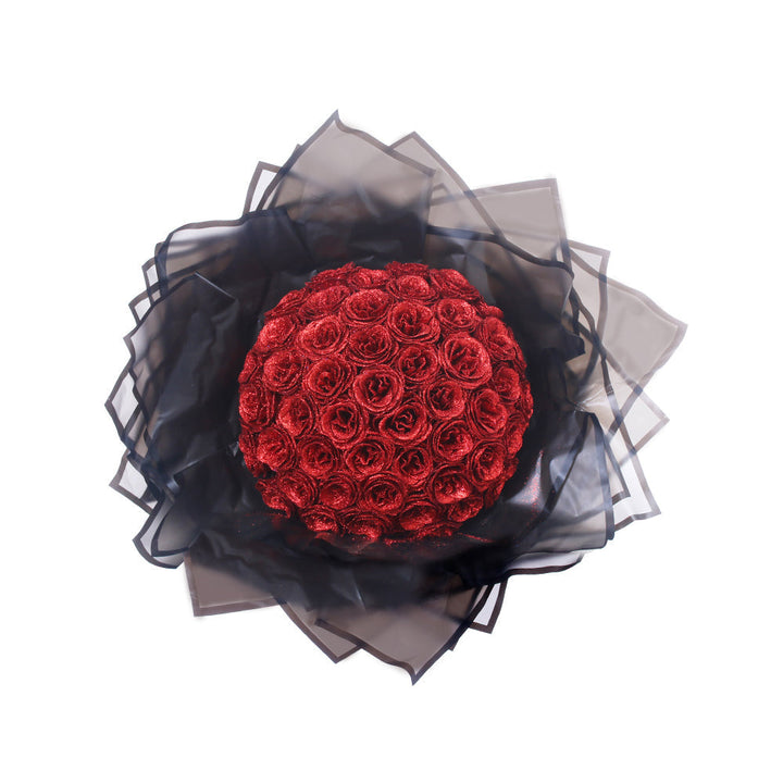 Regalo de aniversario: ramo de rosas eternas brillantes, flores de lujo y decoración duradera para el hogar. [[lstfy-media:3]]