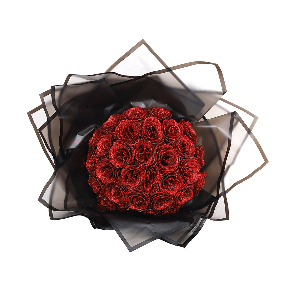 Elegante ramo de rosas eternas brillantes. Toque de lujo y durabilidad para la decoración del hogar. [[lstfy-media:5]]