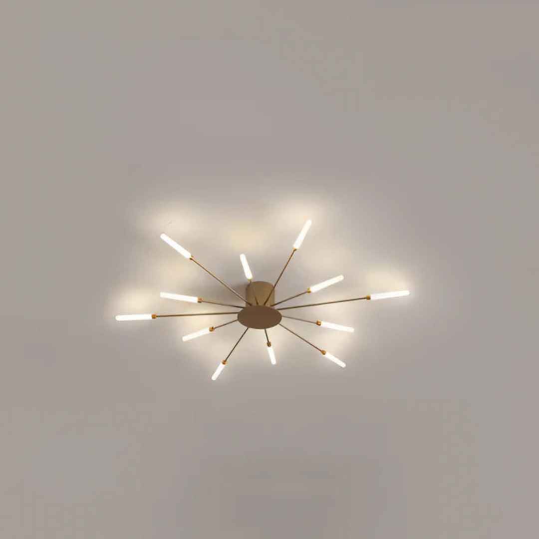 Lámpara de techo negra LED, estilo contemporáneo y luz de calidad.