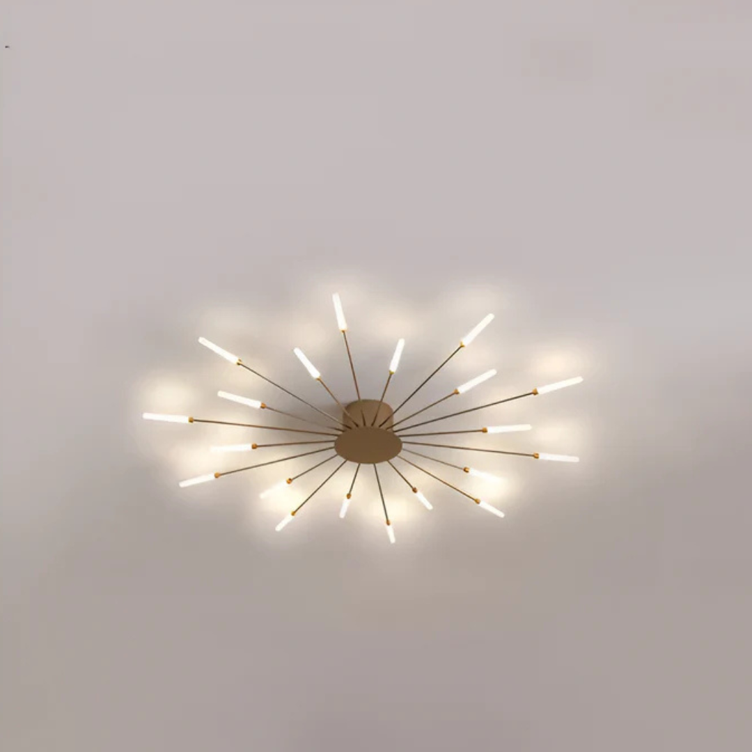 Plafón LED Luxe con bombillas LED, ideal para decoración interior de lujo.