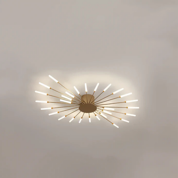 Lámpara de techo LED Luxe para salón, eficiencia y diseño contemporáneo.