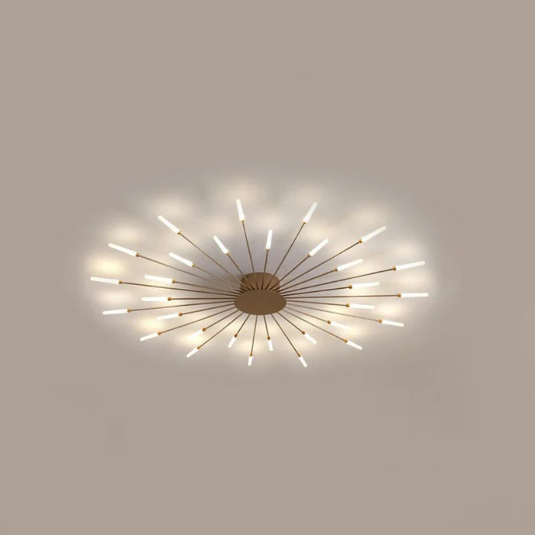 Plafón Luxe LED en acabado negro, lámpara de diseño moderno.