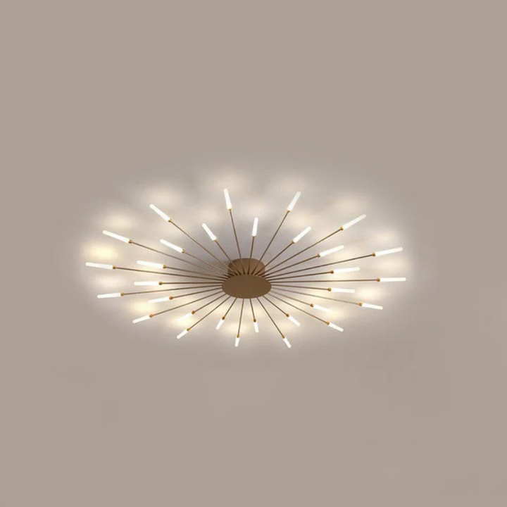 Plafón Luxe LED en acabado negro, lámpara de diseño moderno.