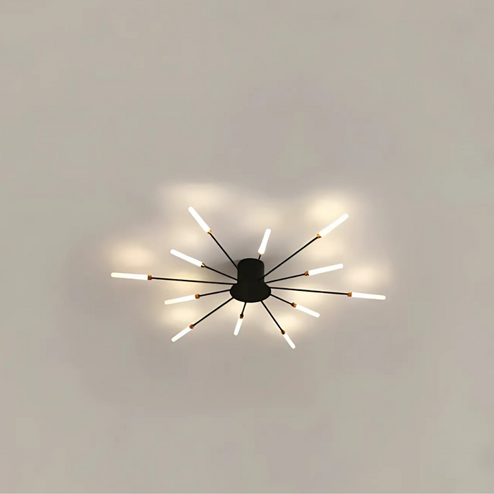 Lámpara LED Luxe dorada, plafón de lujo para decoración del hogar.
