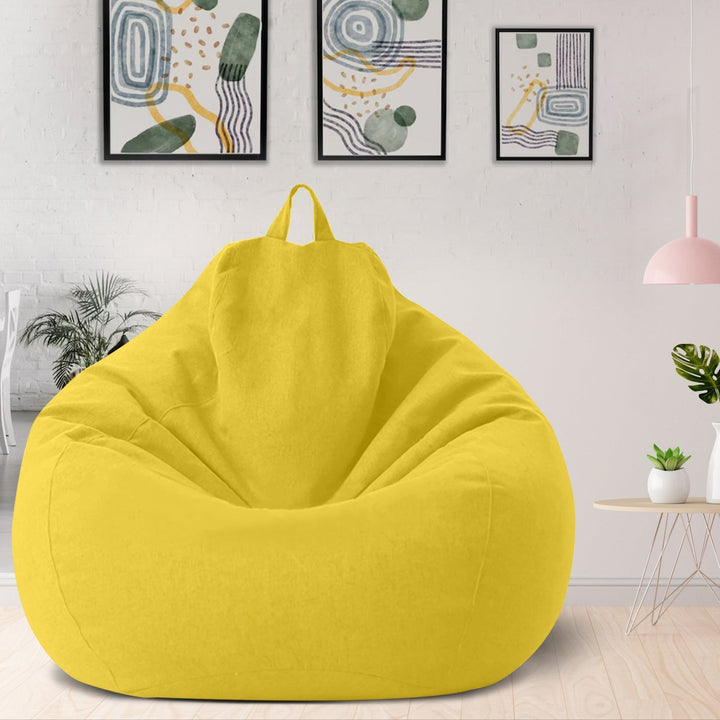 Sillón puff de lino, mueble cómodo y lavable, ideal para el relax en cualquier espacio.