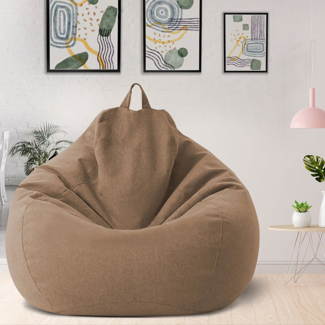 Mueble de hogar de lino, puff lavable para máxima comodidad y relax en tu sala.