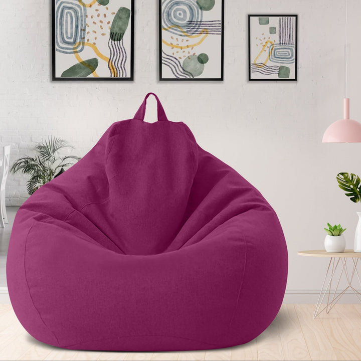 Sillón puff de lino, confort ergonómico, perfecto para leer o descansar en casa.