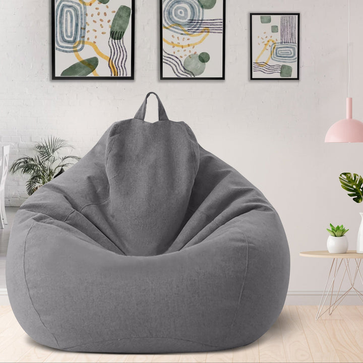 Mueble de relax: saco de lino para un hogar con estilo, confort ergonómico y diseño moderno.