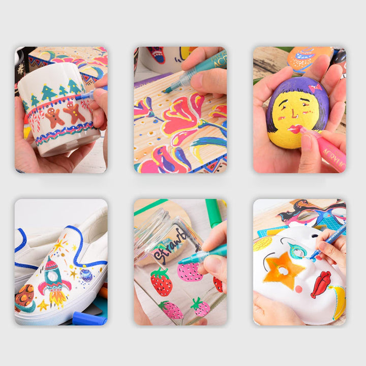 Marcadores de uñas para arte detallado, set de belleza para diseños únicos de manicura.