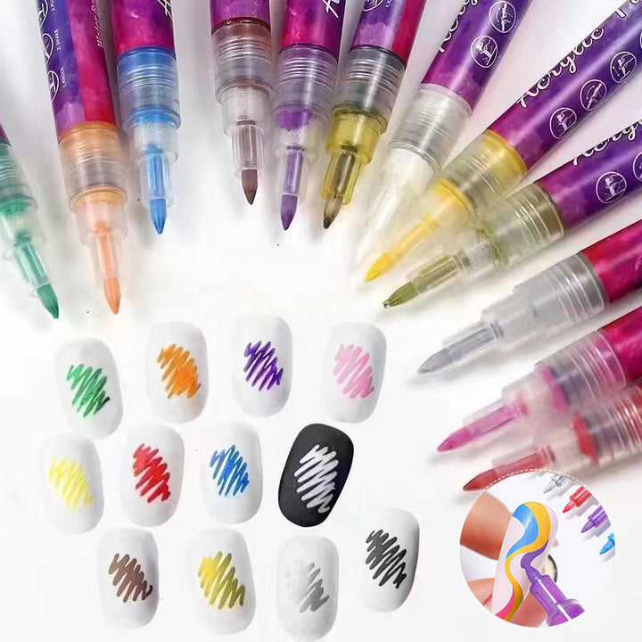 Herramientas de diseño de uñas, marcadores para arte de uñas y creatividad en manicura.