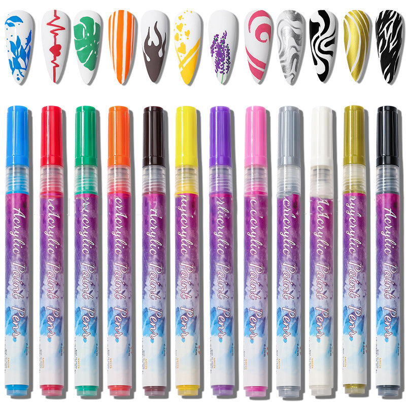 Set de marcadores de uñas para diseños, mejora tu manicura con arte y belleza.