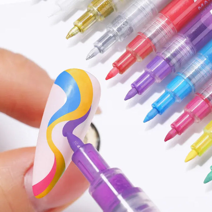 Accesorios de arte de uñas, marcadores mágicos para diseños de manicura elegantes.