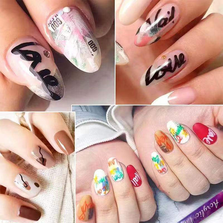 Kit de diseño de uñas con marcadores, fomenta la creatividad en cada manicura.