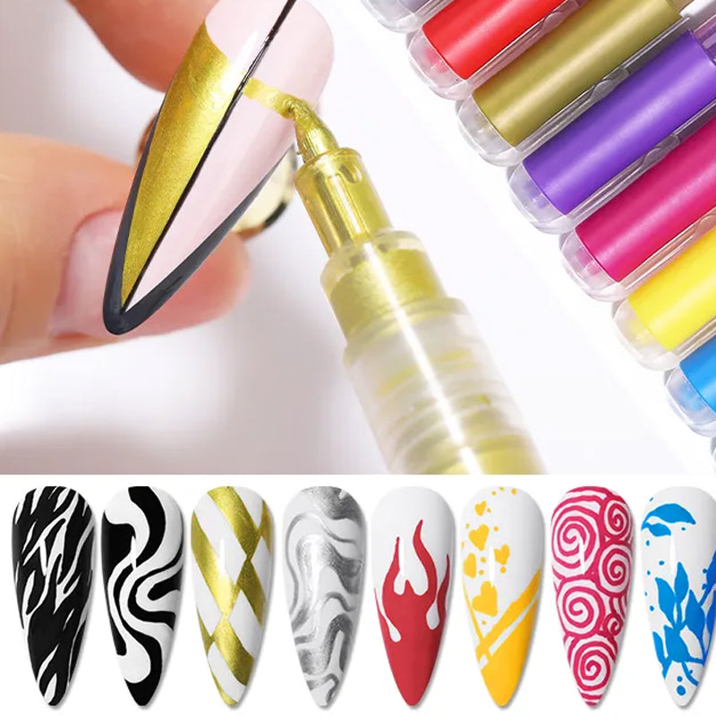 Marcadores para uñas, belleza y arte fácil para crear estilos únicos de manicura.
