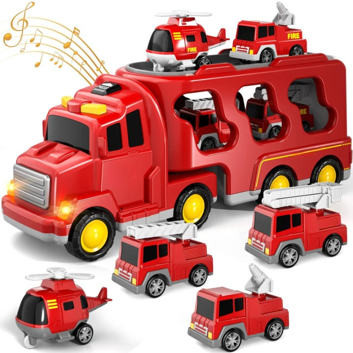 Juego de autos para niños con luces y sonidos, perfecto como regalo infantil. Horas de diversión educativa garantizadas.