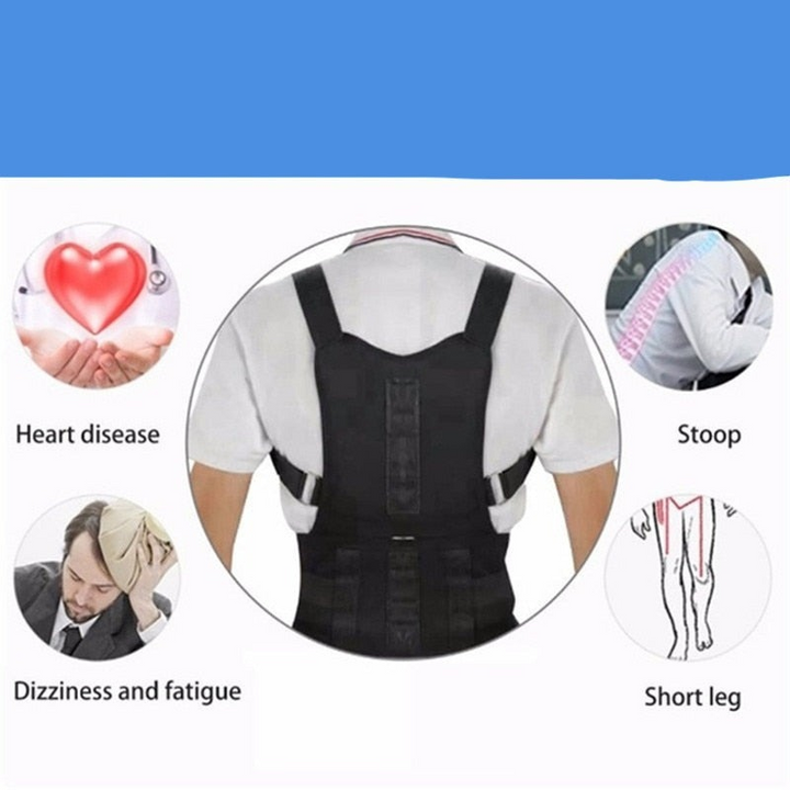 Soporte lumbar magnético unisex, ayuda a mantener una postura correcta y saludable.