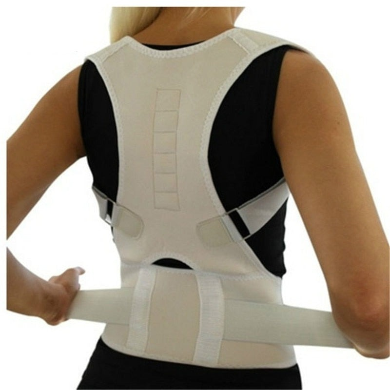 Faja correctora de espalda unisex con terapia magnética, para salud y bienestar.