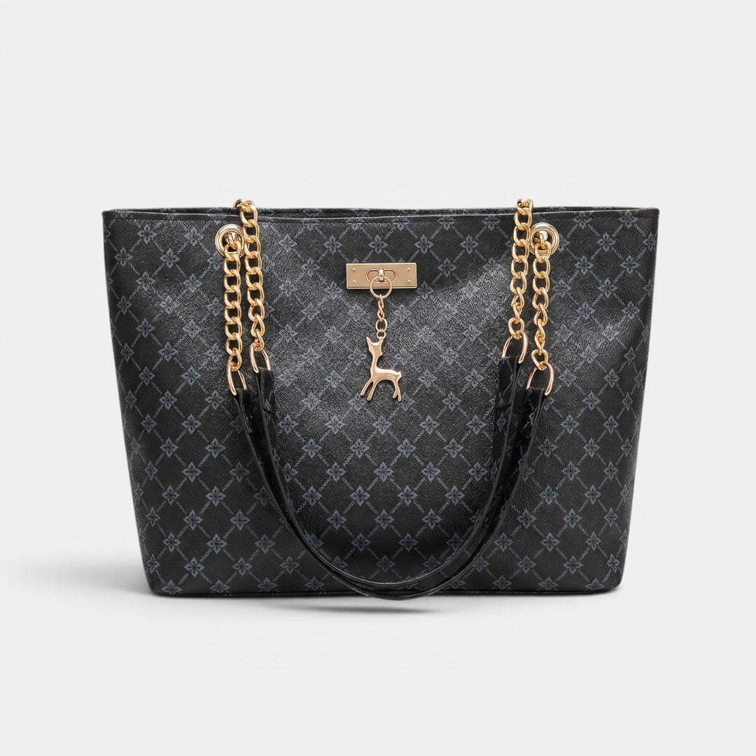 Bolso de hombro de cuero de mujer, con cadena, estilo elegante y moderno. Ideal para un look de moda.