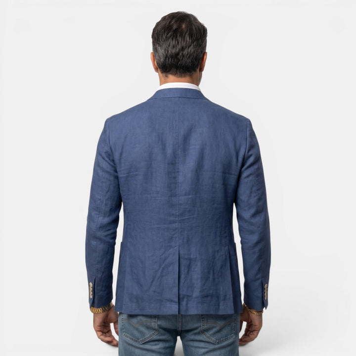 Blazer moderno slim fit para hombre, estilo contemporáneo para ocasiones especiales y negocios.