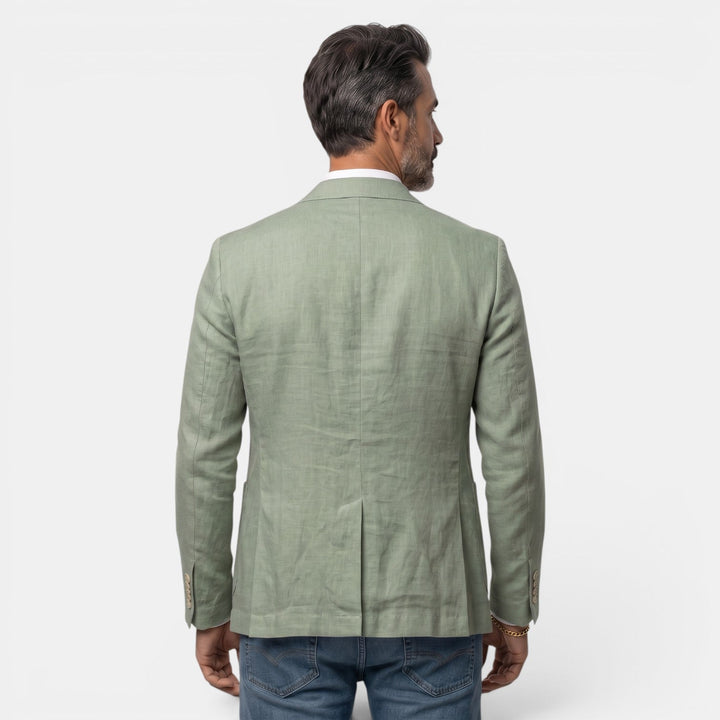 Blazer hombre slim fit, elegante americana moderna con solapa clásica, ideal para negocios y eventos.