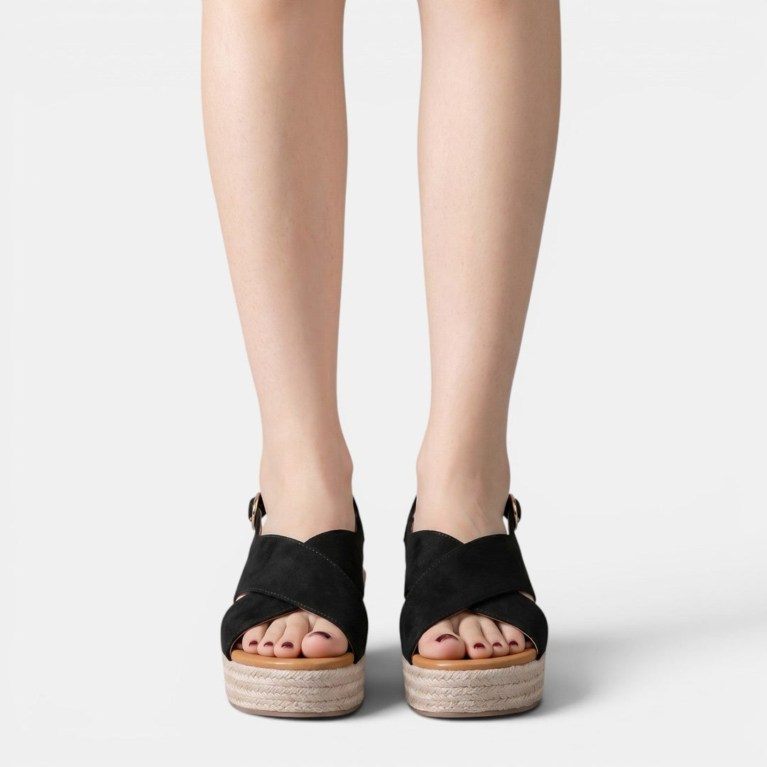 Elegantes sandalias de cuña plataforma para mujer, calzado de moda, perfectas para cualquier ocasión.