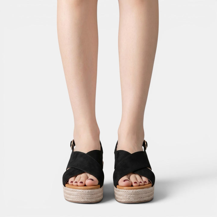 Elegantes sandalias de cuña plataforma para mujer, calzado de moda, perfectas para cualquier ocasión.