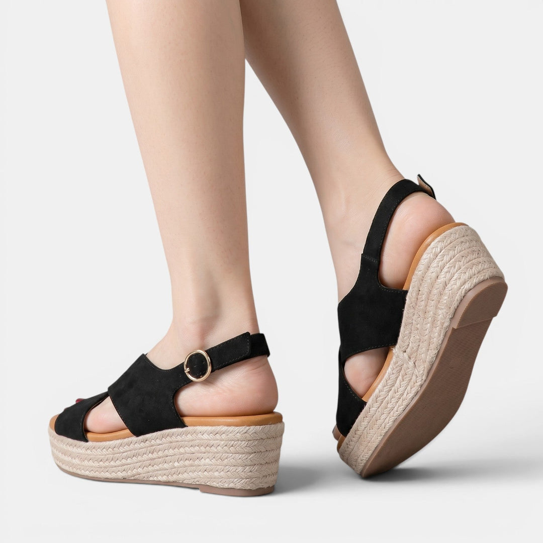 Sandalias casuales de cuña plataforma para mujer, cómodas, de moda y versátiles para el verano.