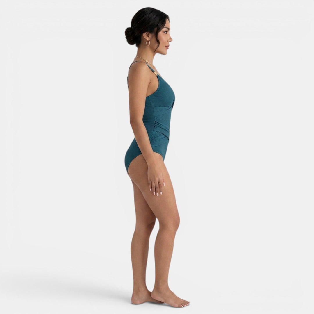 Bañador de una pieza deportivo mujer, estilo slim fit versátil para piscina y playa, máximo confort.