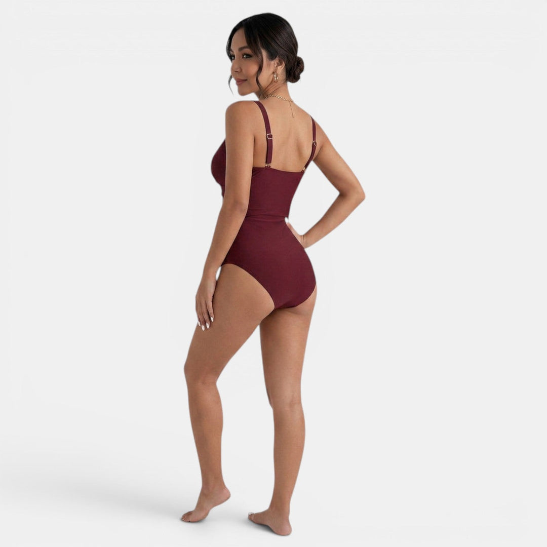 Bañador deportivo de una pieza para mujer, gran confort en piscina y playa, diseño slim fit moldeador.