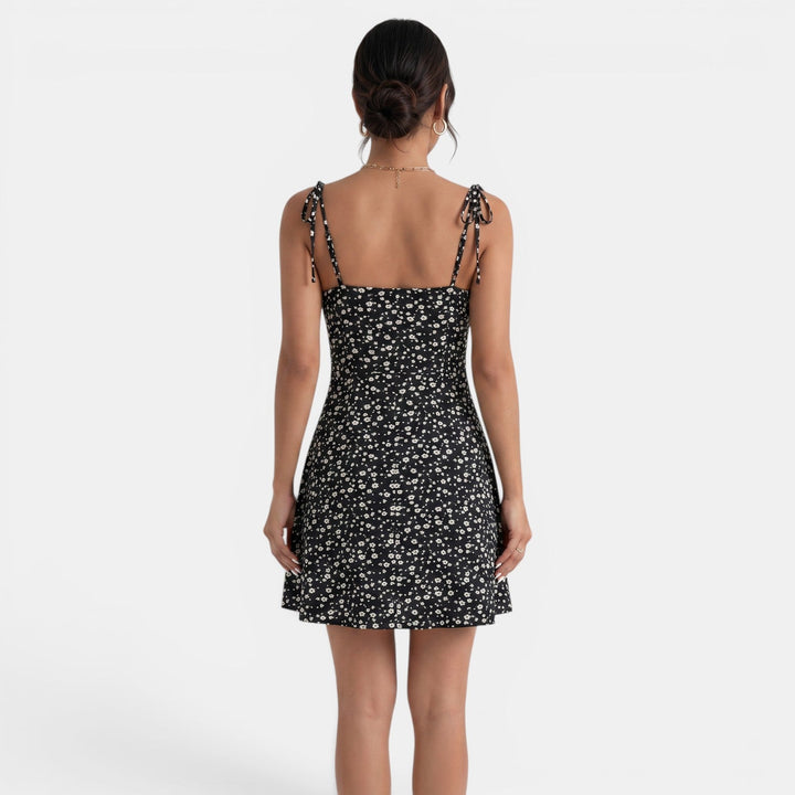 Vestido de verano A-line para mujer, estampado floral, estilo fresco y moda femenina. Ideal para casual.