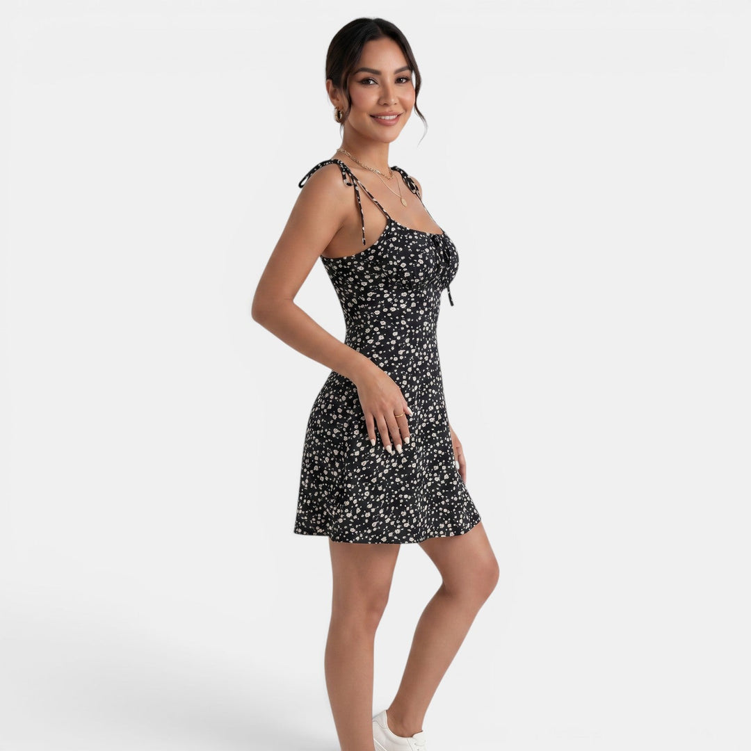 Vestido floral ligero para mujer, corte A-line, ideal para el verano. Ropa casual, fresca y elegante.