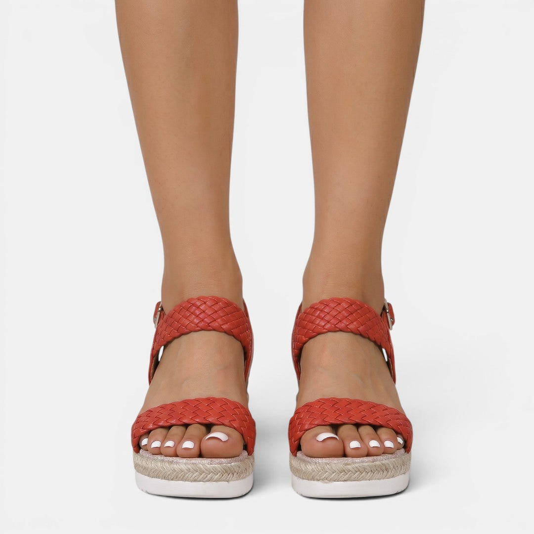 Sandalias de plataforma para mujer, moda de verano con punta abierta y gran confort.
