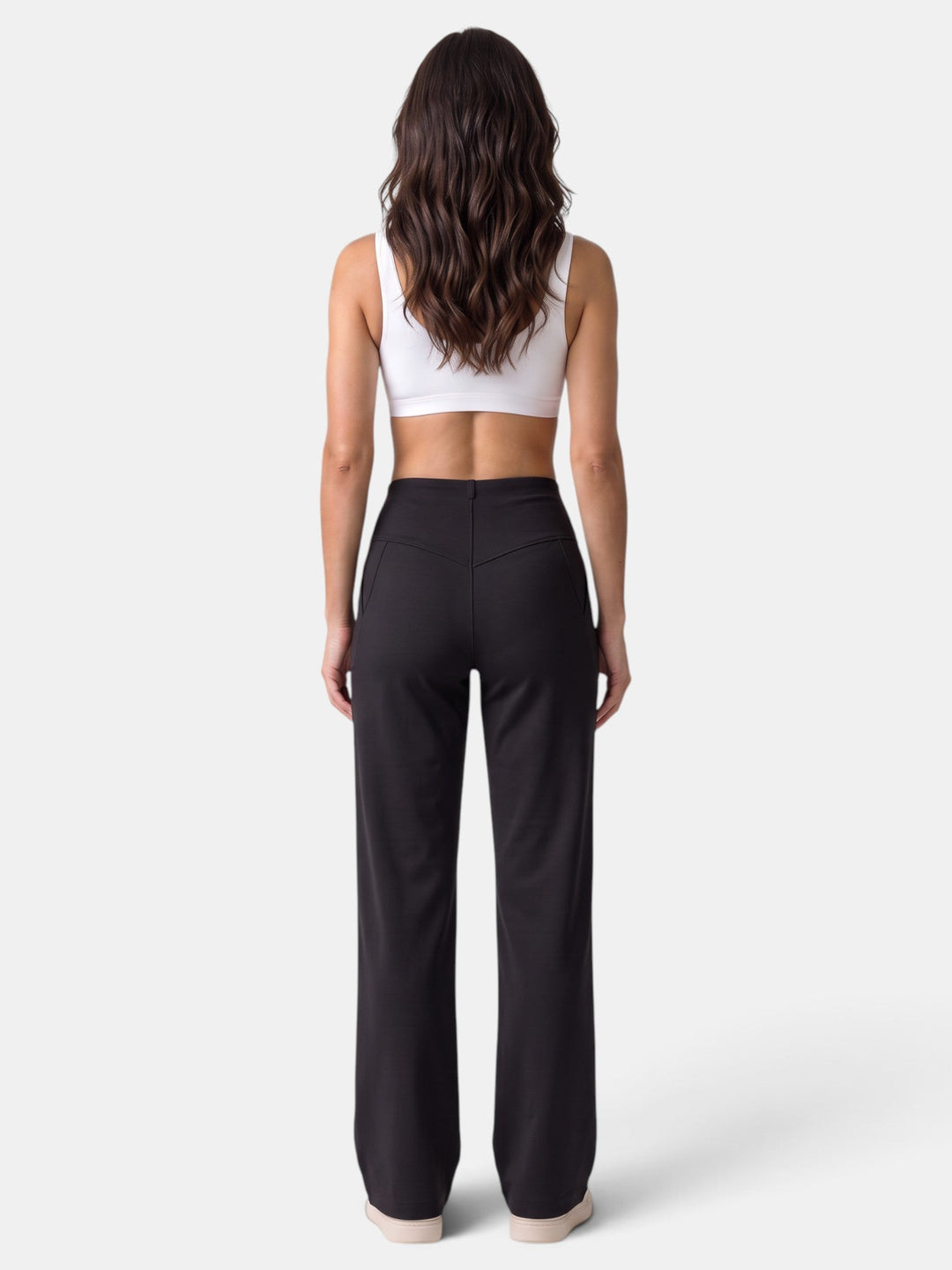 Jogger de mujer cintura alta, suave y cómodo, ideal para un look versátil y actual.