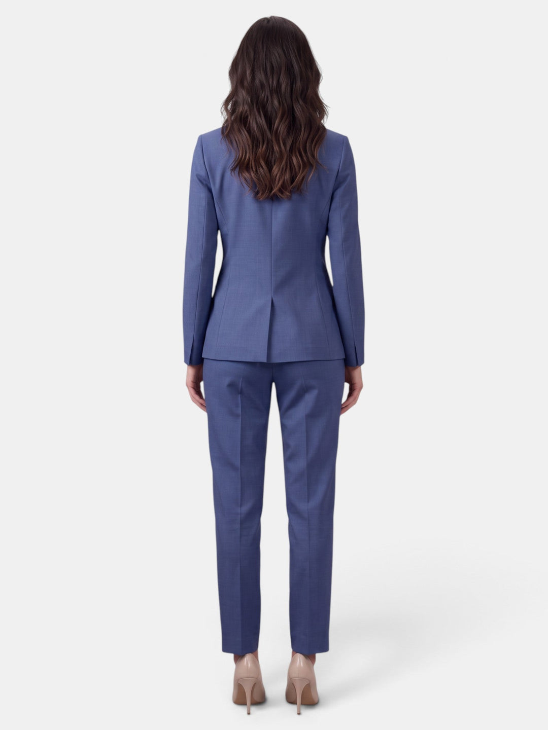 Conjunto de pantalón y blazer para mujer. Traje elegante ideal para reuniones de oficina.