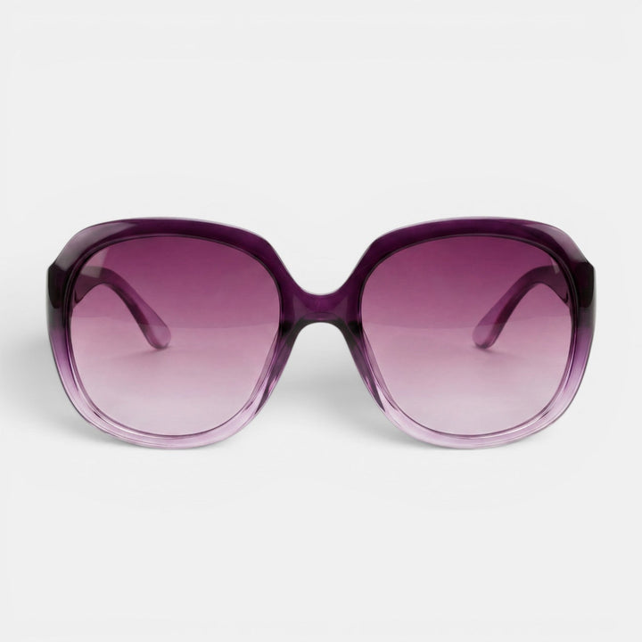 Gafas de sol blancas redondas oversize, accesorio veraniego moderno para mujer.