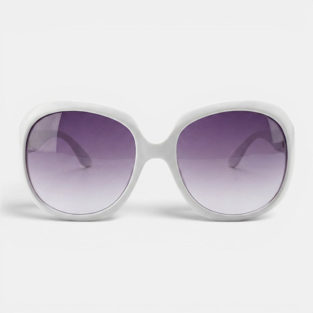 Gafas de sol negras oversize, diseño redondo moderno, ideales para el estilo chic de mujer.