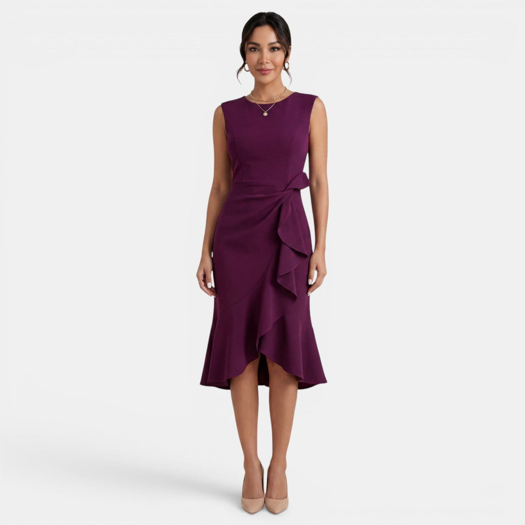 Vestido casual midi para mujer, sin mangas, entallado, cómodo y con estilo para primavera.