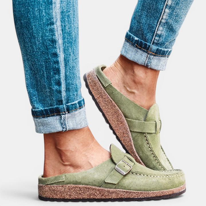 Calzado casual de mujer, sandalias ortopédicas ajustables con hebilla, máximo confort en verano.