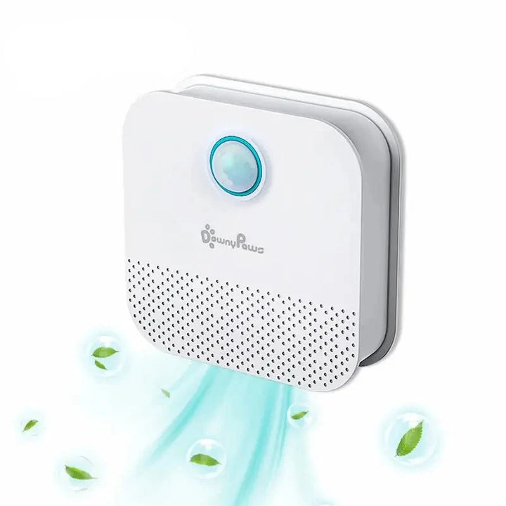 Purificador de aire inteligente para arenero de gatos, elimina olores y mantiene el hogar fresco y limpio.