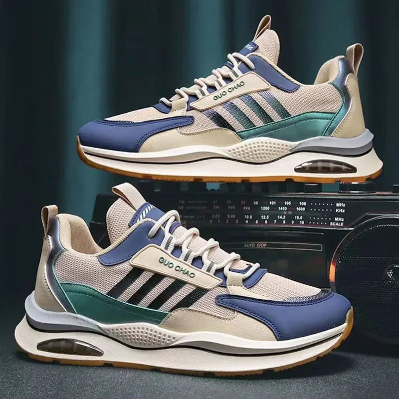 Zapatos de hombre modernos, cómodos con amortiguación superior para uso diario.