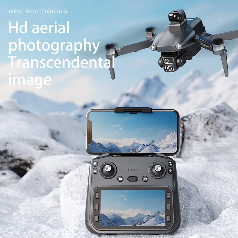 Drone aéreo profesional 8K UHD. Estabilizado con GPS, perfecto para fotografía y video de gran alcance.
