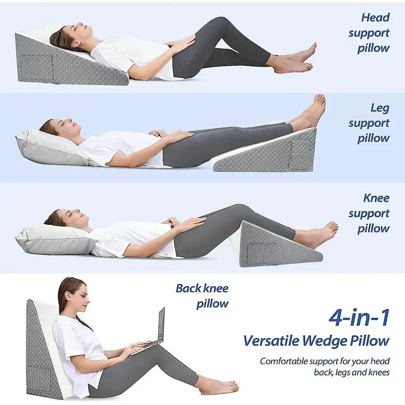 Cojín de cuña unisex, soporte corporal superior para hombres y mujeres, bienestar.