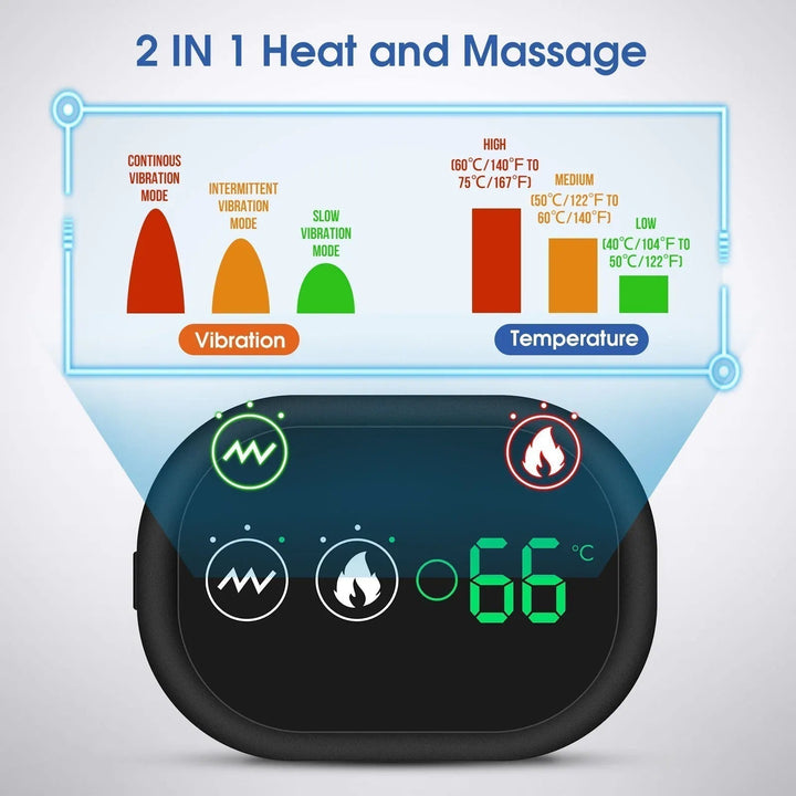 Terapia muscular de hombros con calor infrarrojo y masaje vibratorio.