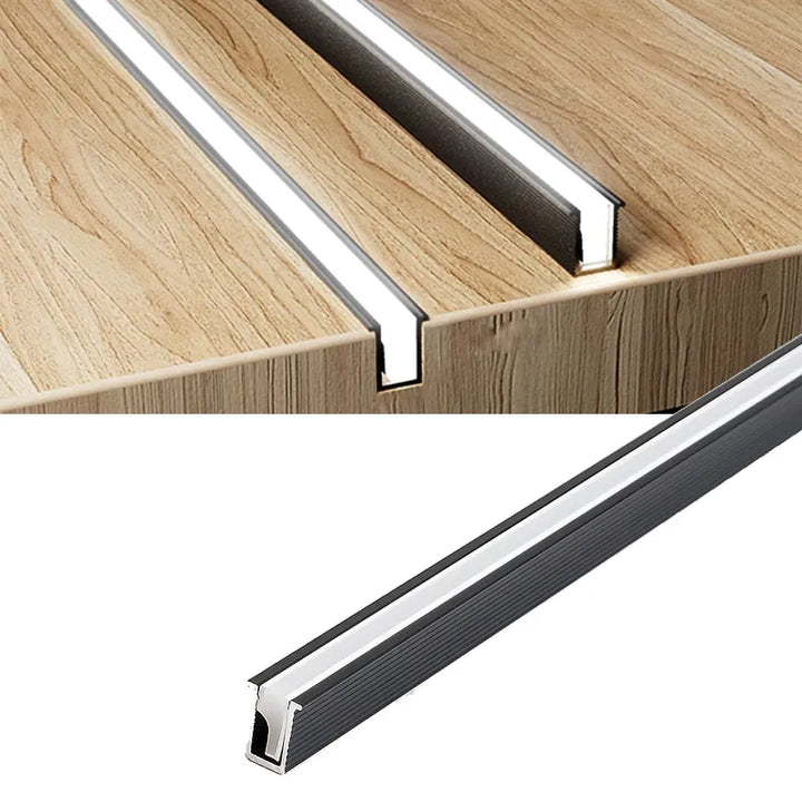 Barra de luz LED ultrafina para muebles, iluminación eficiente y personalizable. Perfecta bajo armarios de cocina.